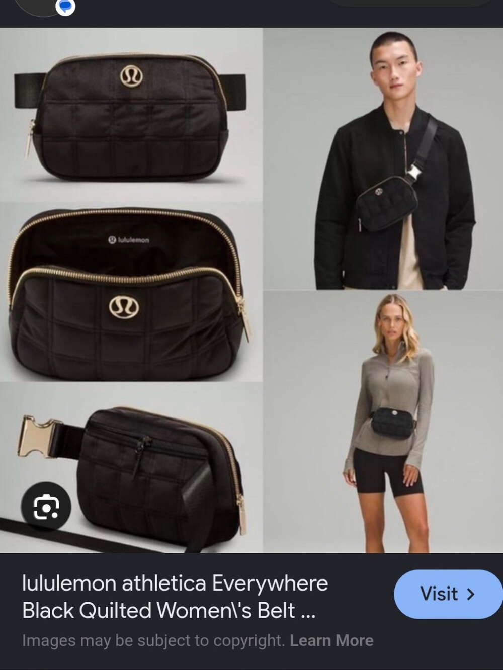 lululemon belt bag velour black lululemon athletica | Bags | Lululemon Athletica Everywhere Quilted Belt  Bag Velour Black